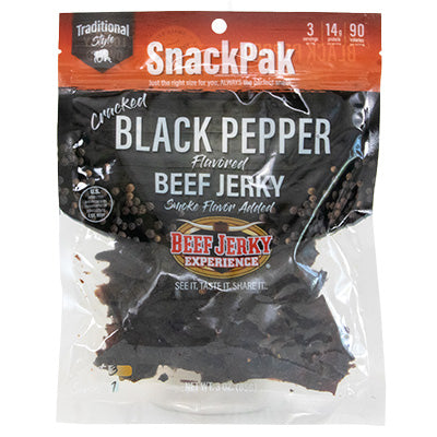 Traditional Cracked Black Pepper Beef Jerky SnackPak